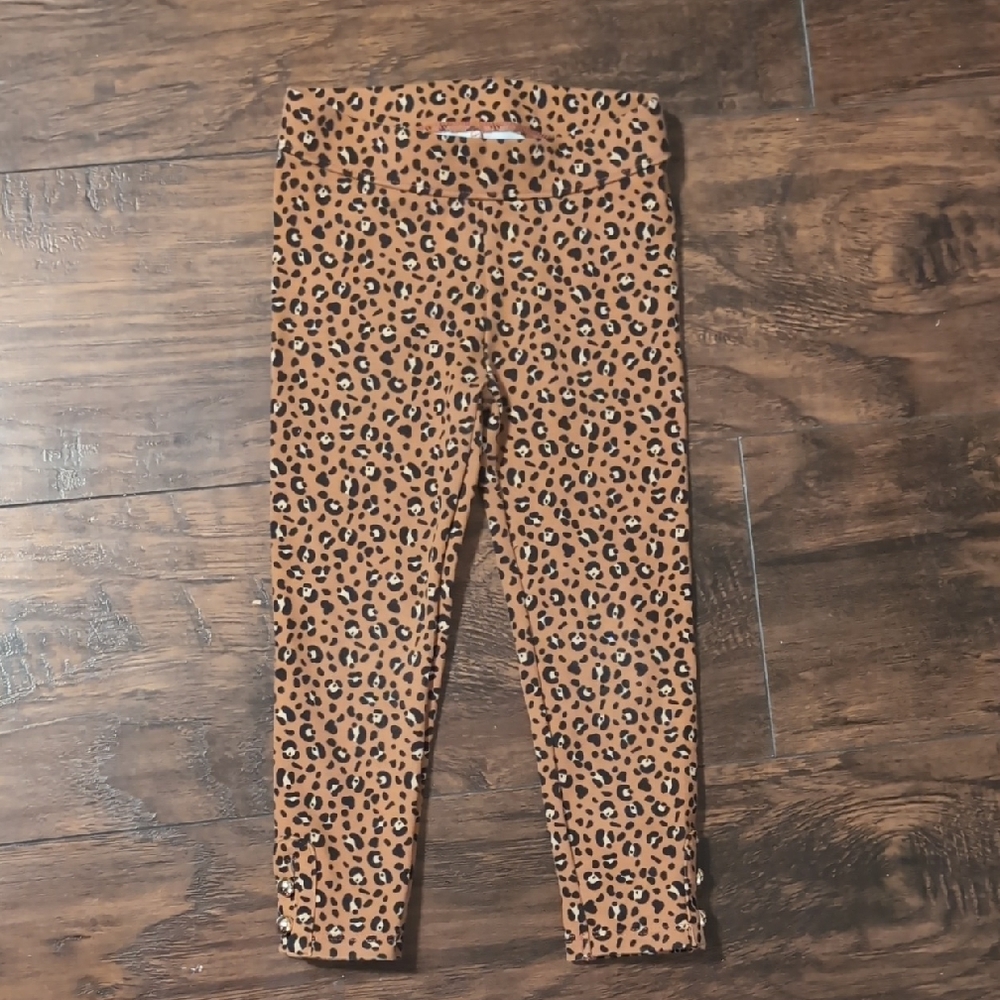 Janie and Jack Brown Leopard Print Leggings